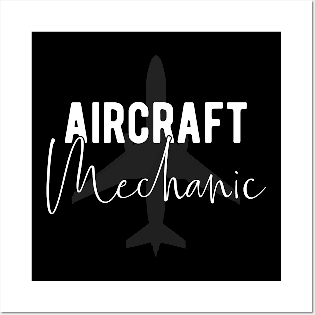 Aircraft Mechanic Airplane Fan Gift Idea Wall Art by BlueTodyArt